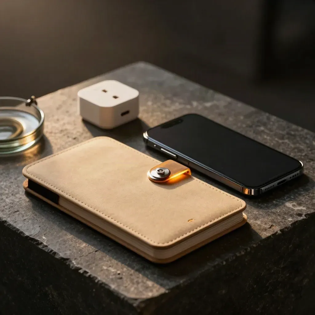 Premiumkit för helårsplan och prisbevakning på mörk sten med varm amberglöd.